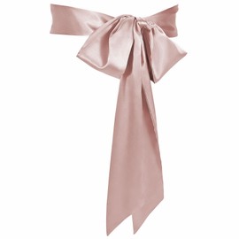 WHIPPY Women Dress Belt for Wedding Party Long Sash Bridal Waist Belts for Special Occasion 3.74'' Wide, 98 Inches, Pink