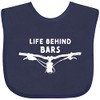 inktastic Life Behind Bars Mountain Bike Baby Bib Navy Blue