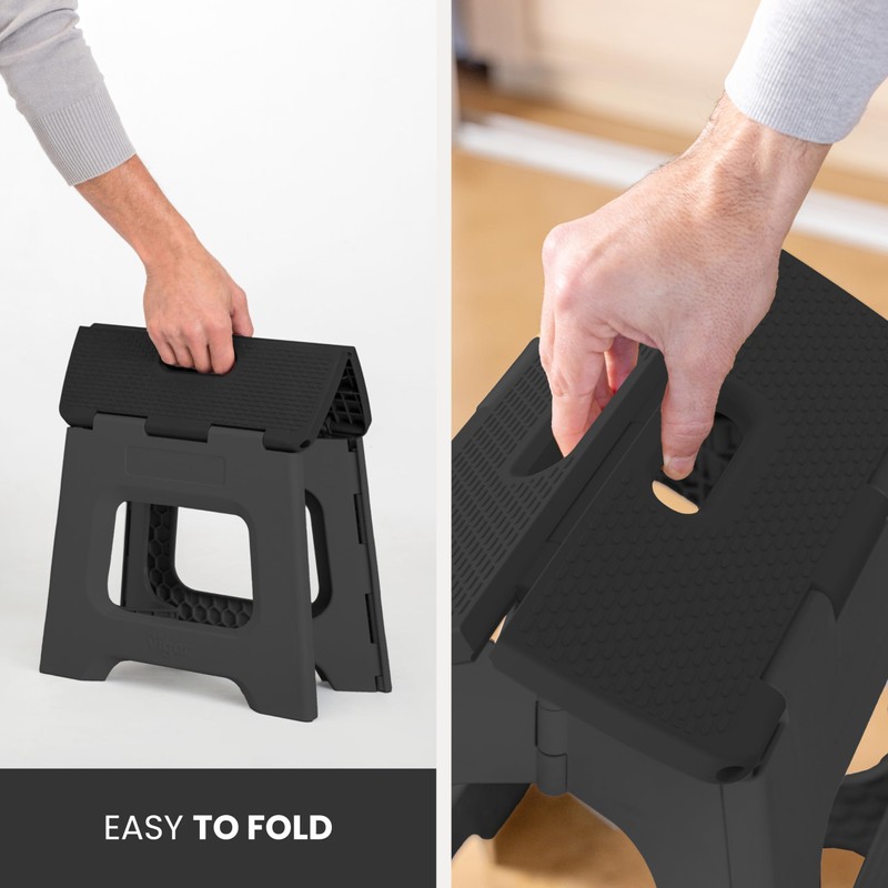 Vigar Compact Step Stool Foldable, 9-inch Step Stools for Adults