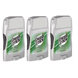 Speed Stick 24 Hr Protection Men's Deodorant Fresh All Skin Typ 1.8 Oz (3 Pack)