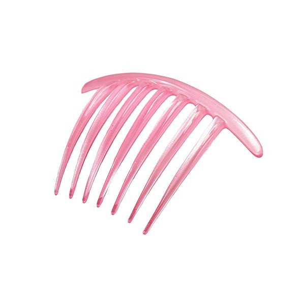 Caravan French Hand Painted Twist Comb, Satin Pink