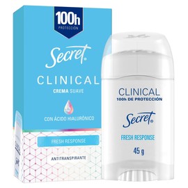 Secret, Desodorante Clinical con Ácido Hialurónico, Cotton, 45 gr                                                                                     