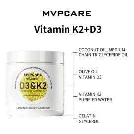 Vitamina 200mcg 10000iu 120 Cápsulas Deal Sabor Mvpcare Life Extractos Naturales Puros Huesos Articulaciones Apoyo Inmunitario