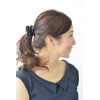 VINGTAINE H-569-BK Monotone Camellia Hair Rubber Flower Flower Hair Accessories,