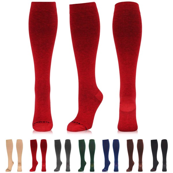 NEWZILL Copper-Infused Cotton Compression Sock (15-20 mmHg) for Men & Women