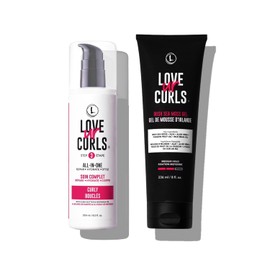 Love Ur Curls Crema Estilizadora Todo En Uno Para Rizos Y Gel Para El Cabello Con Musgo Marino Irlandés, Define, Hidrata Y Estiliza Con Manteca De Karité, Gel De Fijación Media Para Reducir El Encresp