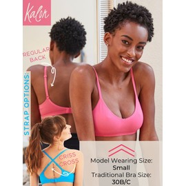 Kalon Demi - Bralette acolchado para mujer, 4 unidades, Joyas, M-G