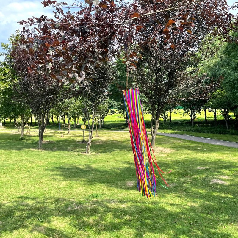 Satin Ribbon Windsock Streamer, Outdoor Decorations for Your Patio, Garden,