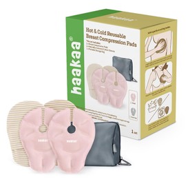 haakaa Cooling and Warming Compression Gel Pads for Cold Warm Breastfeeding Essential for Breastfeeding and Postpartum Recovery