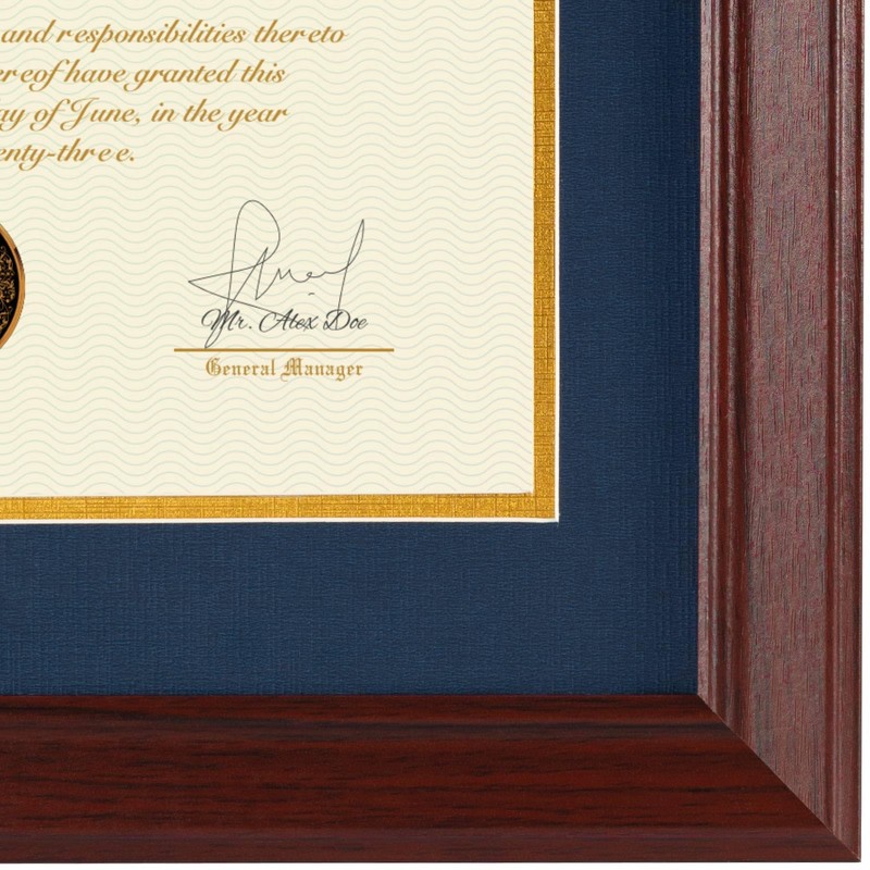 Minesaxel 14x17 Diploma Frames 11x14 with Black Mat - Cherry