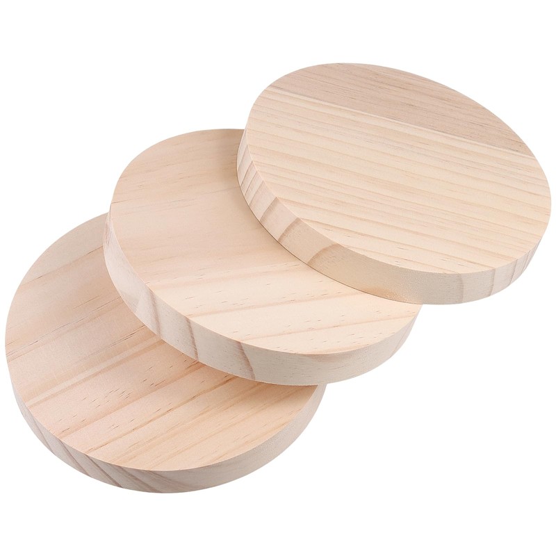 MAHIONG 8PCS 6 Inch Round Wooden Discs Circles, 0.78 Inch