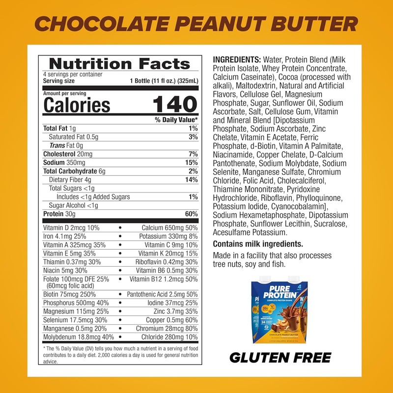 Pure Protein Protein Shake, 30g Complete Protein, Ready to Drink