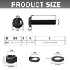 QANCEN 10 Pcs Flanged Button Head Socket Cap Screws M8x40mm,