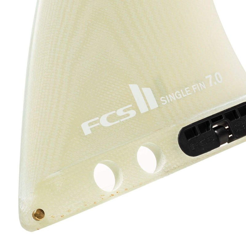 FCS II Single Performance Glass Longboard Fin - Clear -
