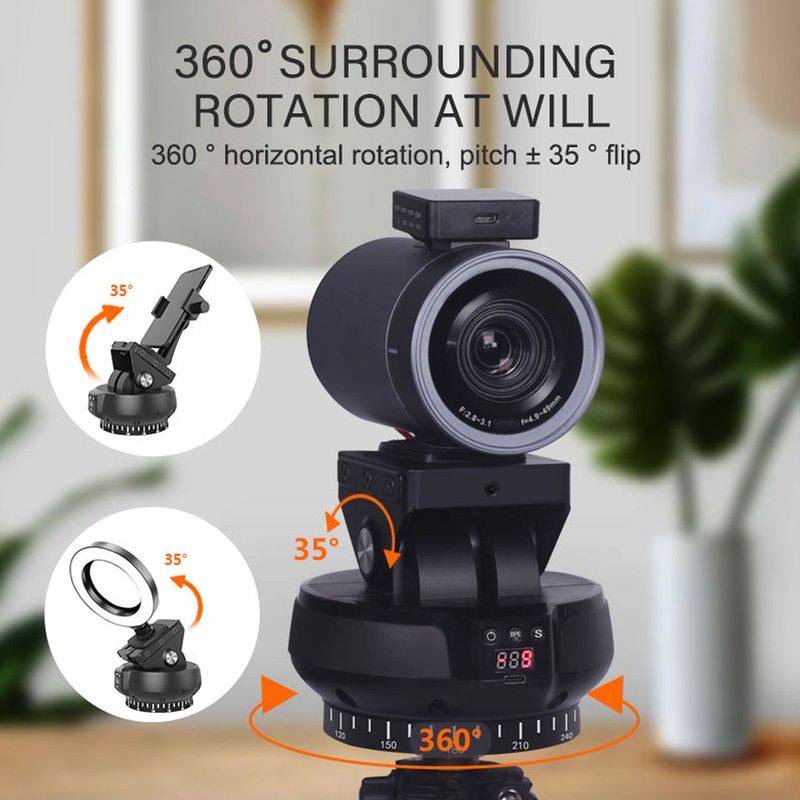 Wireless Remote Control Electric Tripod Head AI Face Tracking Rotating