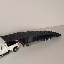 Greenlight "Ribbed" 1/64 Triple Car Hauler - Fits Greenlight Gooseneck w/ Ramp Storage!!
