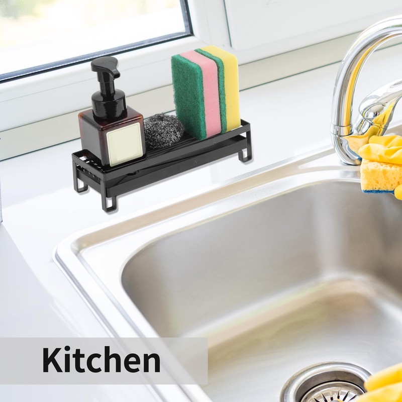 CAPASTEC Sink Organiser, Kitchen Organiser with Self-Draining Drip Tray for