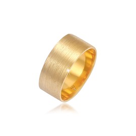 Elli Women's Ring Wide Matt Brushed Basic in 925 Sterling Silver, Sterling Silver, None