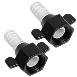 WASSERMANN RV Plumbing Parts, 1/2"NPSF-1/2"Barb Straight Swivel Adapter, RV Water Pump Fittings for Water Pump Strainer & RV Water Pumps, Nylon, 2 Pack