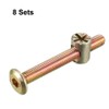 sourcing map M6x50mm Furniture Bolt Nut Set Hex Socket Screw