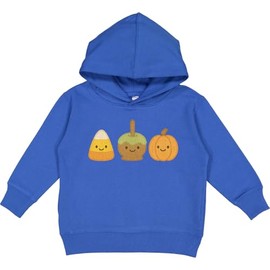 inktastic Cute Fall Candy Corn Caramel Apple Pumpkin Faces Toddler Hoodie 5-6 Royal 46402