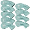 anddat Iron Headcover Wedge Cover PU Leather 9-Piece Set Embroidered
