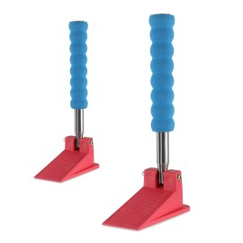 Remedic Long Handle Door Stopper Wedge - Set of 2 - Heavy-Duty Adjustable Non-Slip