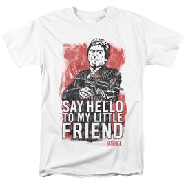 Scarface Little Friend Unisex Adult T-Shirt, White, Small