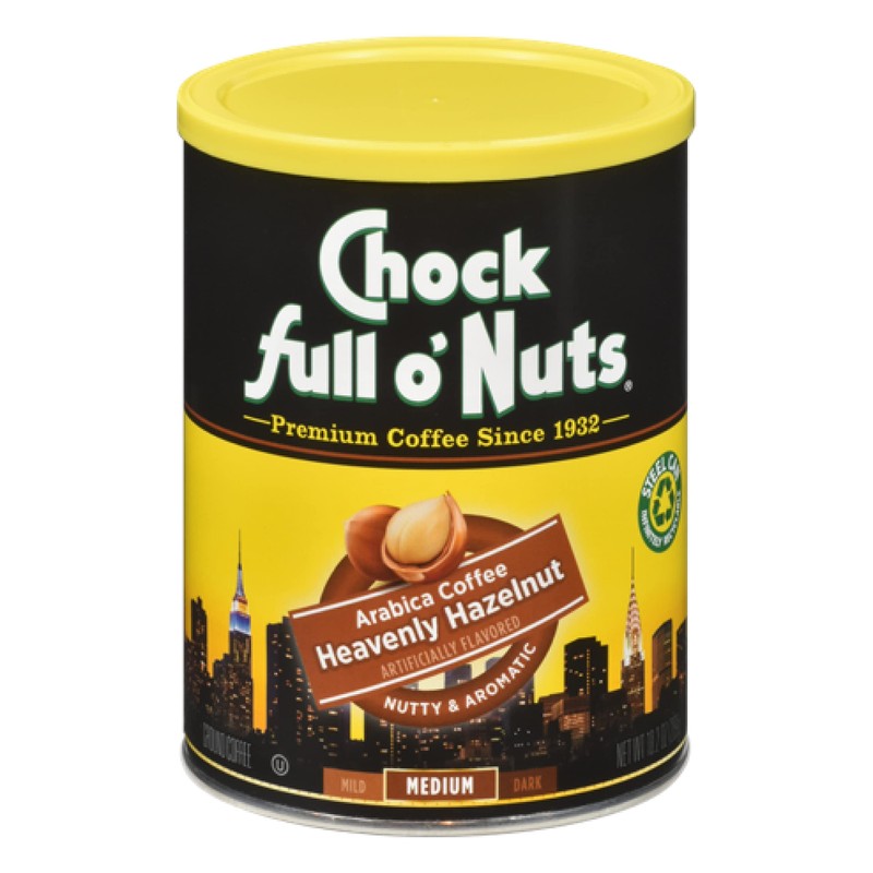 Chock Full o’Nuts Heavenly Hazelnut Ground Coffee (10.2 Oz. Can)