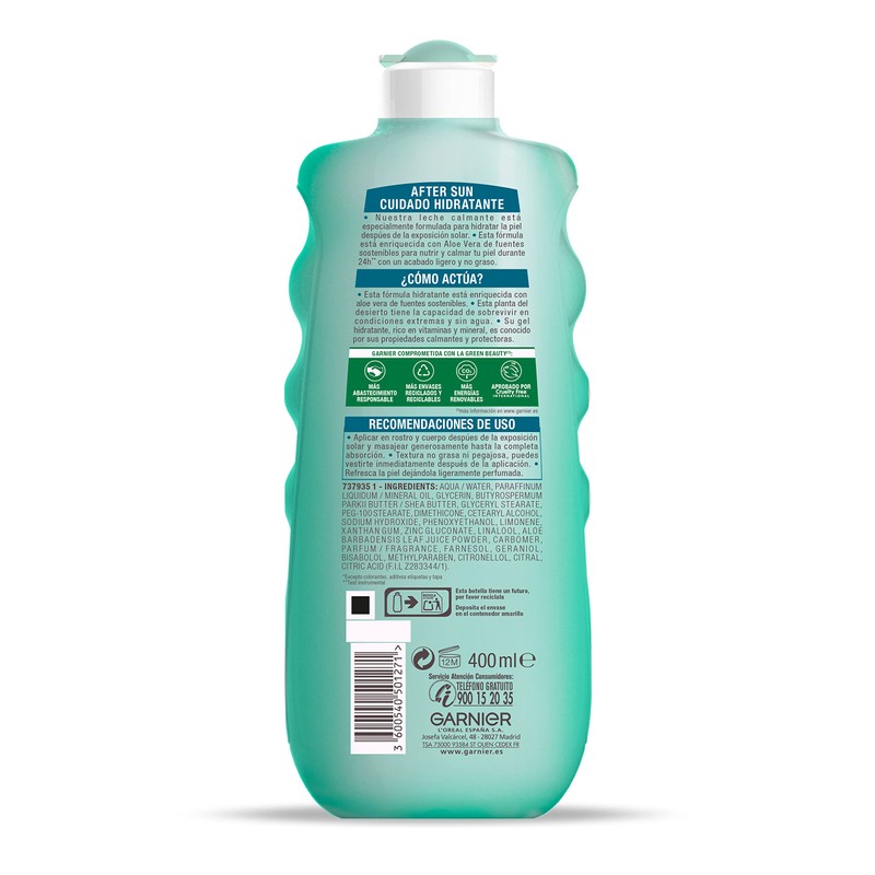 Garnier Delial After Sun Leche Hidratante Calmante with Aloe Vera