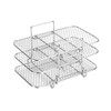 FlyNautics Air Fryer Rack,3 Layer Fryer Grill Rack Square 7.6"x4.8"