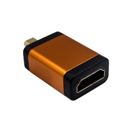 Duttek Micro HDMI to HDMI Adapter, HDMI Micro to HDMI Adapter, Gold Plated HDMI Female to Micro HDMI Male Adapter Connector 4kx2k@60HZ Ultra HD UHD 1080p Full HD Video (Orange)
