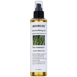Midoricide Natural PET Anti-Itch/Allergy Oil- with Baobab, Neem and Babassu- 6 oz- Irritated, Itchy Remedy or Dry Skin Relief for Dogs and Cats