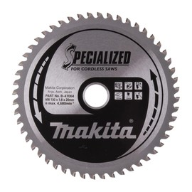 Makita A-96126 Aluminum 52T Carbide-Tipped Saw Blade, 5-7/8"