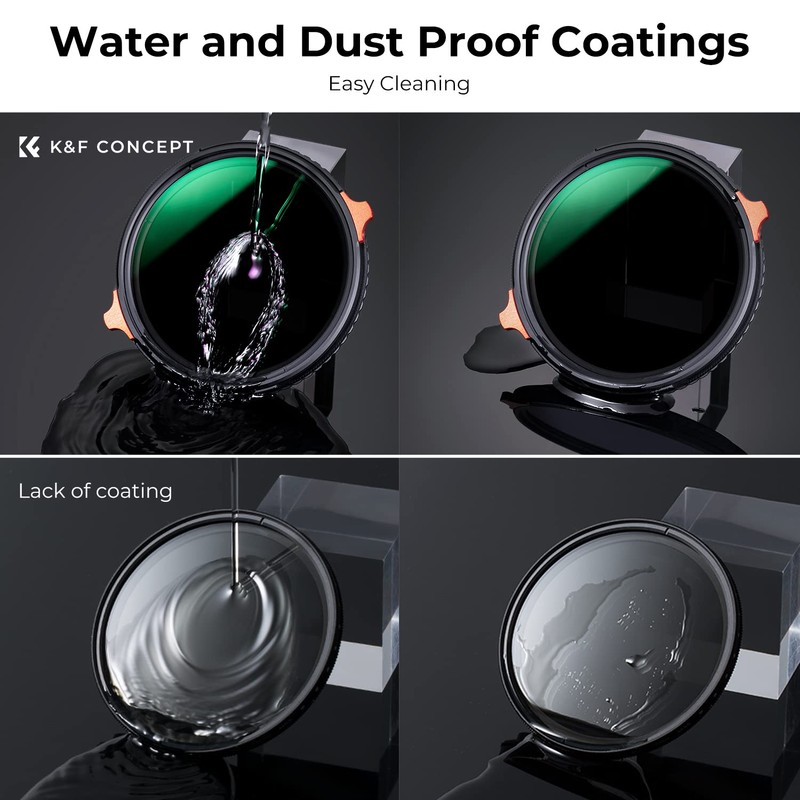 K&F Concept 55mm Variable ND4-64 CPL Filter, ND Polarizing CPL