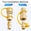 UOIENRT 2Pcs 1/2Inch Gas Quick Connect Kit, Disconnect Connector with