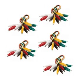 5 Juegos Con 5 Cables Con Caimanes Grandes 26 Centimetros