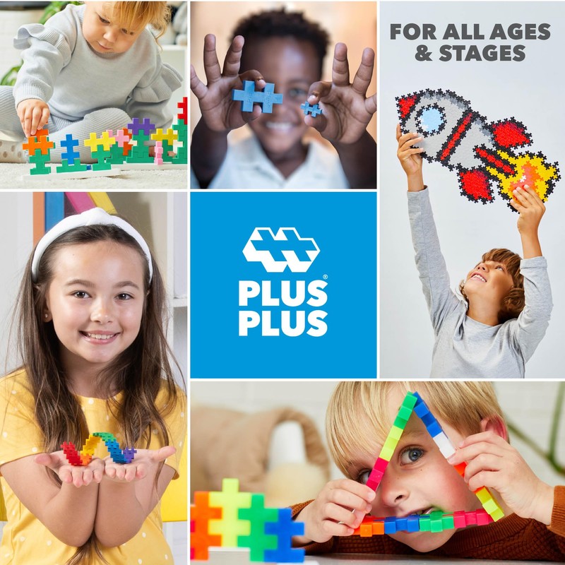 Plus Plus 3D Puzzle Building Block Set, 70 Mini Interlocking
