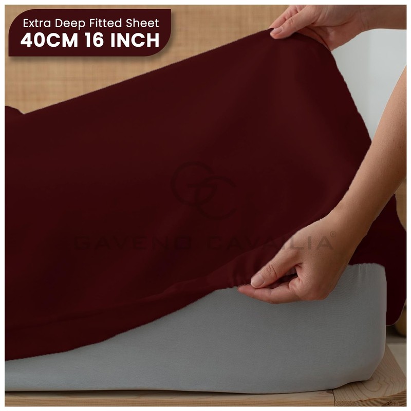 GC GAVENO CAVAILIA Easy Care Percale Extra Deep Fitted, Luxury