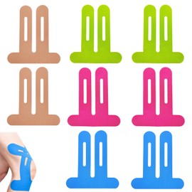 Ninnyi Elastic Sports Tape Strapping, 8 PCS Knee Tapes for Muscle Discomfort Relief and Knee Support