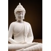 Qinlang 6 inch Small White Buddha Statue for Home Decor,