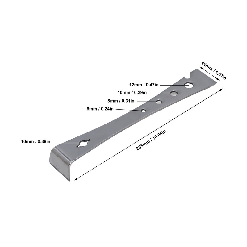 Flat Pry Bar Heavy Duty Metric Stainless Steel Metal Scraper