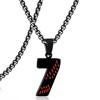 SKQIR Number Necklace for Men Baseball Black Baseball Jersey Number