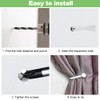 2 Packs Curtain Holdback, Wall Mounted Curtain Tie Backs Metal