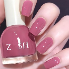 KAHSOSE Dusty Rose Pink Nail Polish Quick Dry 15ML, Glossy Cream Mauve Pink Nail Polish, No UV Lamp Needed, Smooth Opaque Nail Color for Everyday Manicure， Easy Nail Art At Home