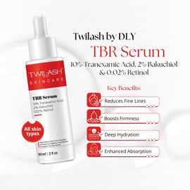 TBR Serum 2-Pack (60ml Each) – 10% Tranexamic Acid, 2% Bakuchiol & 0.02% Retinol – Anti-Aging & Firming Formula with Facial Massager – Lightweight Nighttime Serum for All Skin Types – 120ml Total