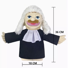 LOMTRATS 1 x Childrens Theatre Hand Puppets for Teachers, Policeman, Farmer, Pirate, Detective etc with Moving Open Mouths Perfect for Storytelling, Teaching, Party Gift