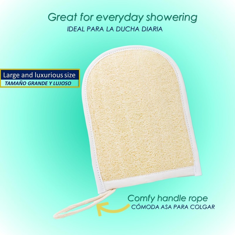 Frotash Estropajo Loofah Exfoliante Afelpado Manopla para Baño 3 Piezas