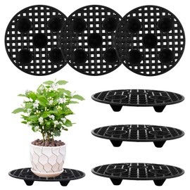 18 PCS Plant Level Pot Elevator, 20 cm / 8 Inch Plant Riser Holder Plastic Floor Protector Plant Trivet, Plant Stand Indoor Outdoor for Prevent Rot and Damage on Patio & Deck