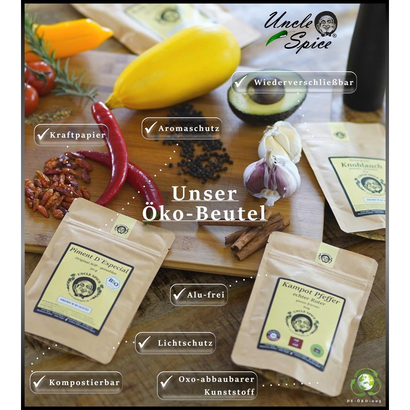 UNCLE SPICE® Avocado Topping – Organic Spice Mix – 80